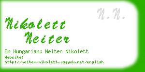 nikolett neiter business card
